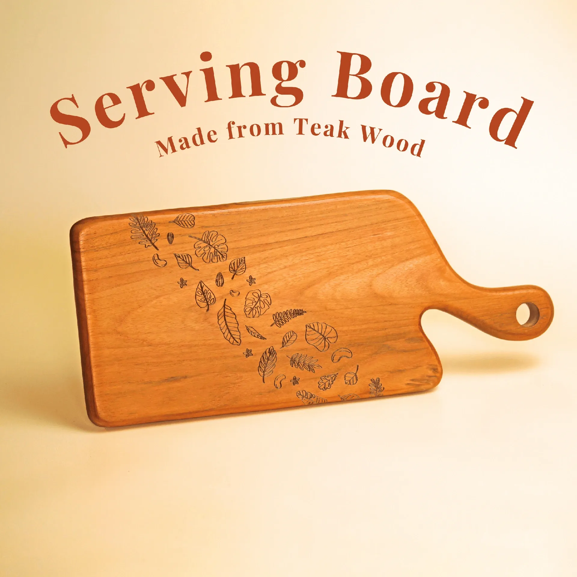 [BRD] Engraved Teak Serving Board