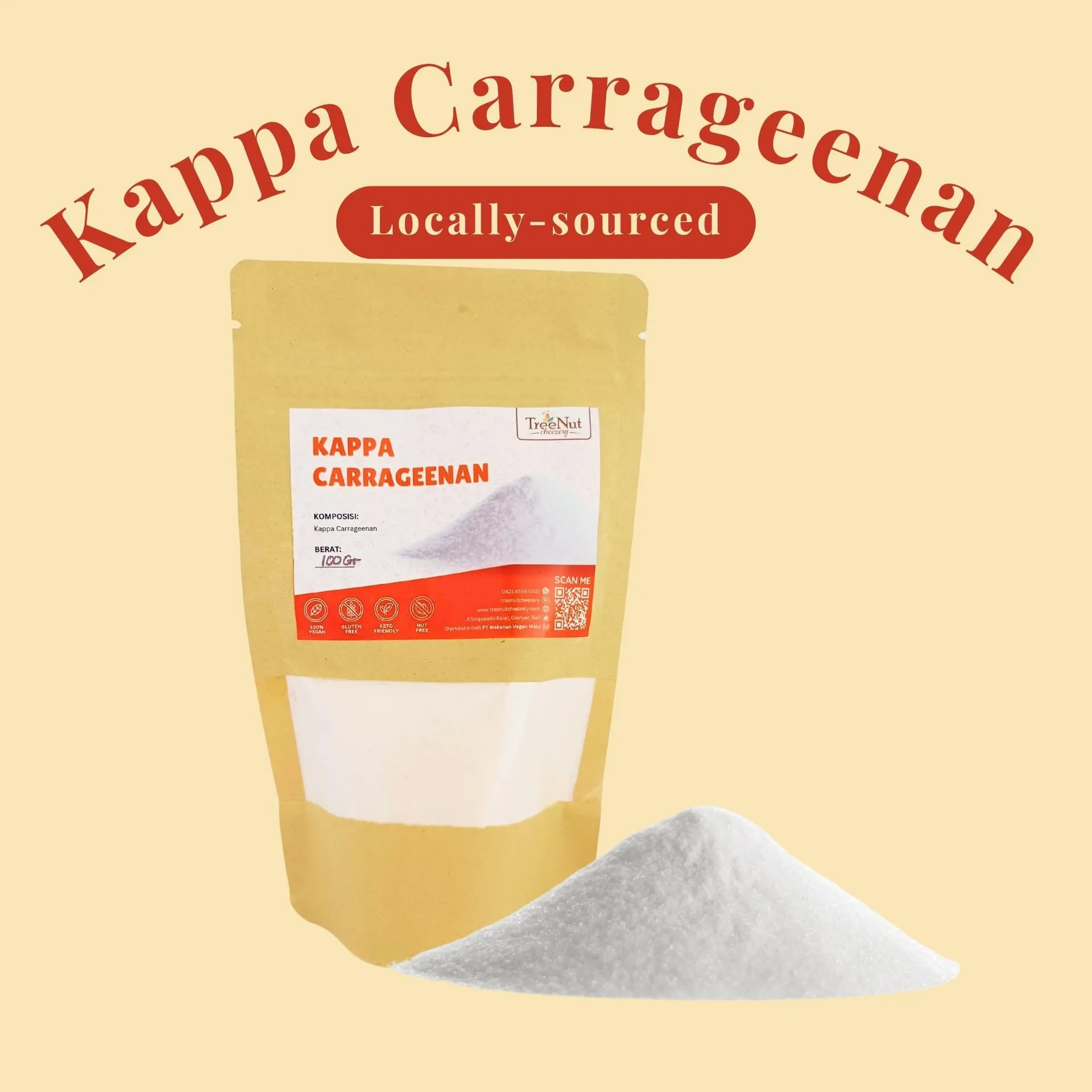 [CARR-100] Kappa Carrageenan (100g)